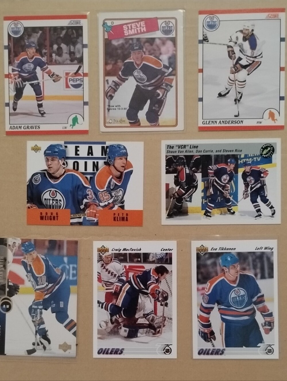 Edmonton Oilers Hockey Card Lot